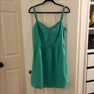 Cynthia Rowley Vibrant Green Linen Dress